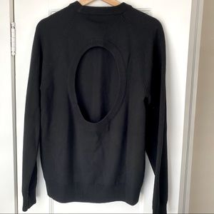 T by Alexander Wang black Merino wool sweater